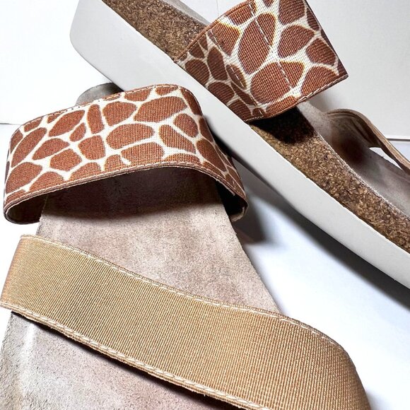 Munko American Walking Wedge Propre Size, Perfect Fit 11 SS-Tan/Giraffe Print - Picture 11 of 16